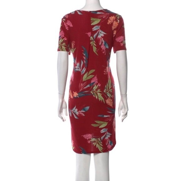 Christian Siriano rust tropical print dress size large - Picture 3 of 7